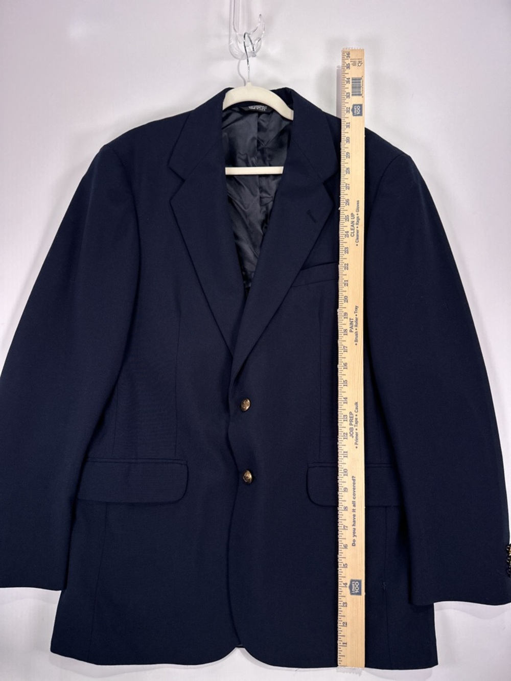 Martunique Ltd Vintage 2 Button Blazer Wool Blend Navy Blue 40L - Picture 12 of 16
